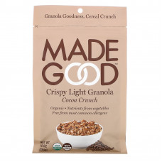 MadeGood, Crispy Light Granola, хрустящая корочка с какао, 284 г (10 унций)