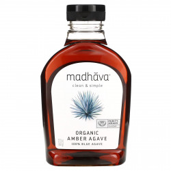 Madhava Natural Sweeteners, органическая янтарная необработанная голубая агава, 667 г (23,5 унции)