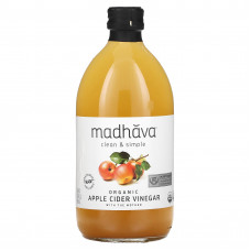 Madhava Natural Sweeteners, Органический яблочный уксус, 500 мл (16,9 жидк. Унции)