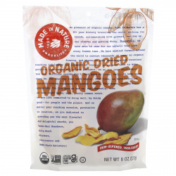 Made in Nature, органическое сушеное манго, созревшее на дереве и не обработанное сернистым газом, 227 г (8 унций)