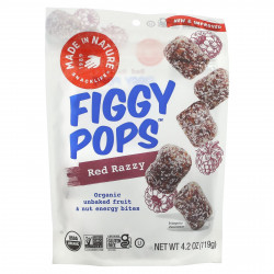 Made in Nature, Razzy Pops, суперснеки с красной малиной, 119 г (4,2 унции)