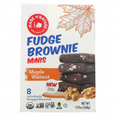 Made in Nature, Fundge Brownie Minis, кленовый орех, 8 пирожных, 168 г (5,92 унции)