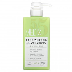 Medix 5.5, Кокосовое масло + мед манука, крем для восстановления кожи, 15 жидких унций (444 мл)
