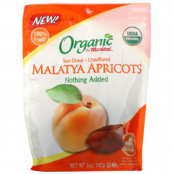 Mariani Dried Fruit, Органические сушеные на солнце - несульфидные, абрикосы малатья, 142 г (5 унций)