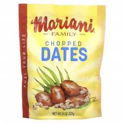 Mariani Dried Fruit, Нарезанные финики, 227 г (8 унций)