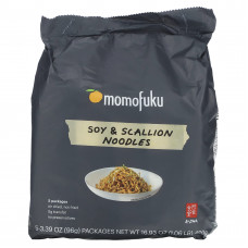 Momofuku, Соевая лапша и зеленый лук, 5 пакетиков по 96 г (3,39 унции)