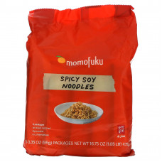 Momofuku, пряная соевая лапша, 5 пакетиков по 95 г (3,35 унции)