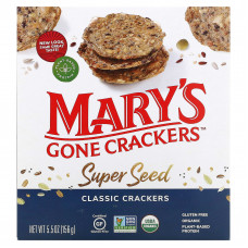 Mary's Gone Crackers, Super Seed, зерновые крекеры, классический вкус, 156 г (5,5 унции)