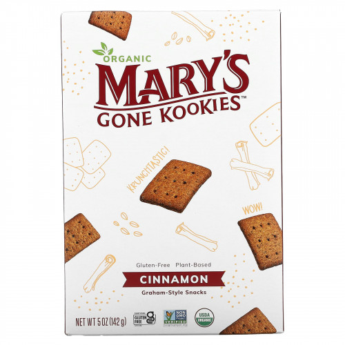 Mary's Gone Crackers, Graham Style Snacks, корица, 142 г (5 унций)