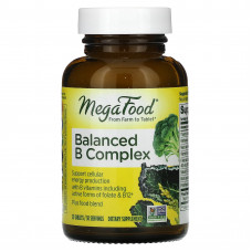 MegaFood, Сбалансированный комплекс витаминов В (Balanced B Complex), 30 таблеток