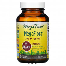 MegaFood, MegaFlora, пробиотик для детей, 5 млрд КОЕ, 60 капсул