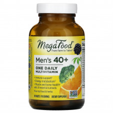 MegaFood, Men Over 40, мультивитамины для мужчин старше 40 лет, для приема один раз в день, 90 таблеток