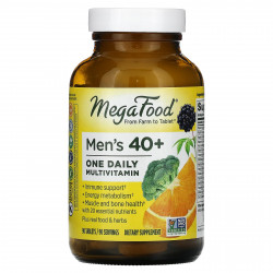 MegaFood, Men Over 40, мультивитамины для мужчин старше 40 лет, для приема один раз в день, 90 таблеток