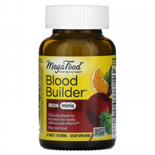 MegaFood, Blood Builder в мини-таблетках, 60 таблеток