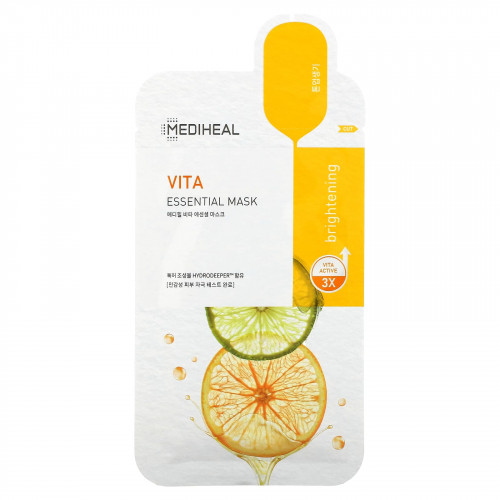 Mediheal, Vita, маска для ухода за кожей Essential Beauty Mask, 0,81 жидк. унция $ 12.99 (24 мл)