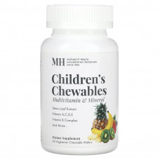 Michael's Naturopathic, Детские жевательные таблетки, натуральные фрукты, 60 вегетарианских жевательных вафель