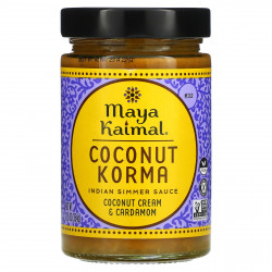 Maya Kaimal, Coconut Korma, Индийский соус на медленном огне, мягкий, кокосовый крем и кардамон, 12,5 унций (354 г)