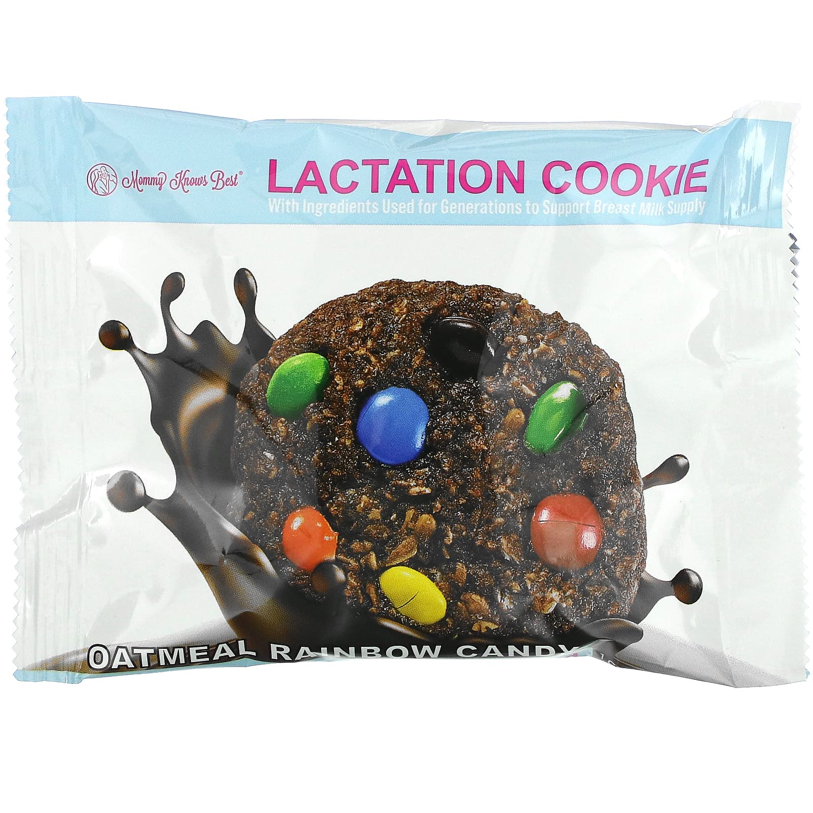 Mommy Knows Best, Lactation Cookies, овсяные радужные конфеты, 10 штук по 2 унции (Товар снят с продажи) 