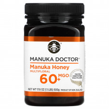 Manuka Doctor, мед манука из разнотравья, MGO 60+, 500 г (17,6 унции)