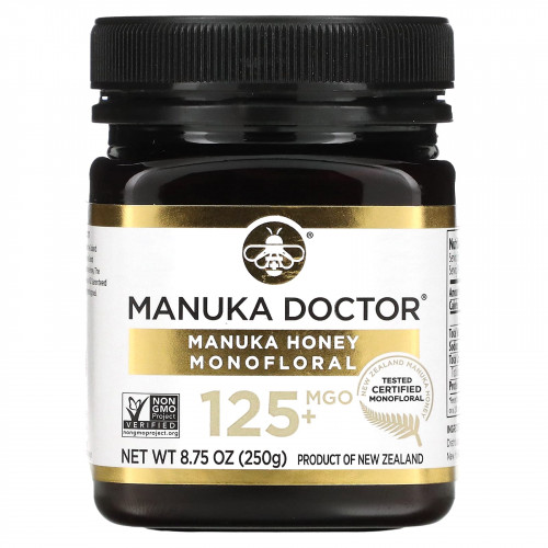 Manuka Doctor, монофлорный мед манука, MGO 125+, 250 г (8,75 унции)