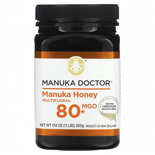 Manuka Doctor, Многоцветковый мед манука, MGO 80+, 500 г (17,6 унции)