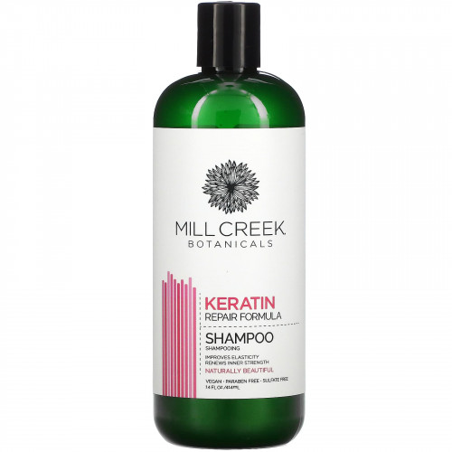 Mill Creek Botanicals, шампунь с кератином, восстанавливающий, 414 мл (14 жидк. унций)