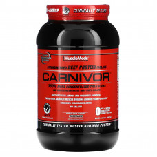 MuscleMeds, Carnivor, биоинженерный изолят говяжьего протеина, шоколад, 949,2 г (2 фунта)