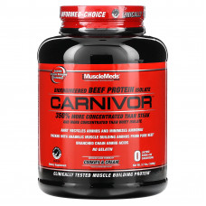 MuscleMeds, Carnivor, биоинженерный изолят говяжьего протеина, печенье и сливки, 1680 г (3,7 фунта)