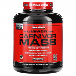 MuscleMeds, Carnivor Mass, анаболический протеин из говядины, печенье и сливки, 2632 г (5,8 фунта)