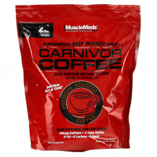 MuscleMeds, Carnivor Coffee, изолят говяжьего белка, полученный путем биоинженерии, со вкусом обжаренного кофе премиального качества, 1848 г (4,07 фунта)