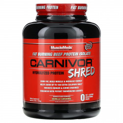 MuscleMeds, Carnivor Shred, гидролизованный протеин, ванильная карамель, 1736 г (3,8 фунта)