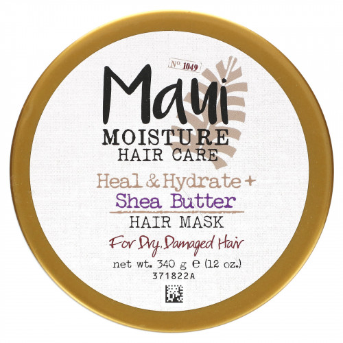 Maui Moisture, маска для волос с маслом ши, восстановление и увлажнение, 340 г (12 унций)