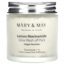 Mary & May, Lemon Niacinamide Glow, смываемая маска, 125 г (4,4 унции)