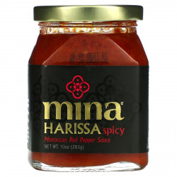 Mina, Harissa Spicy, марокканский соус из красного перца, 283 г (10 унций)