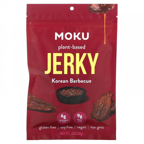 Moku, Растительное вяленое мясо, корейское барбекю, 56 г (2 унции)