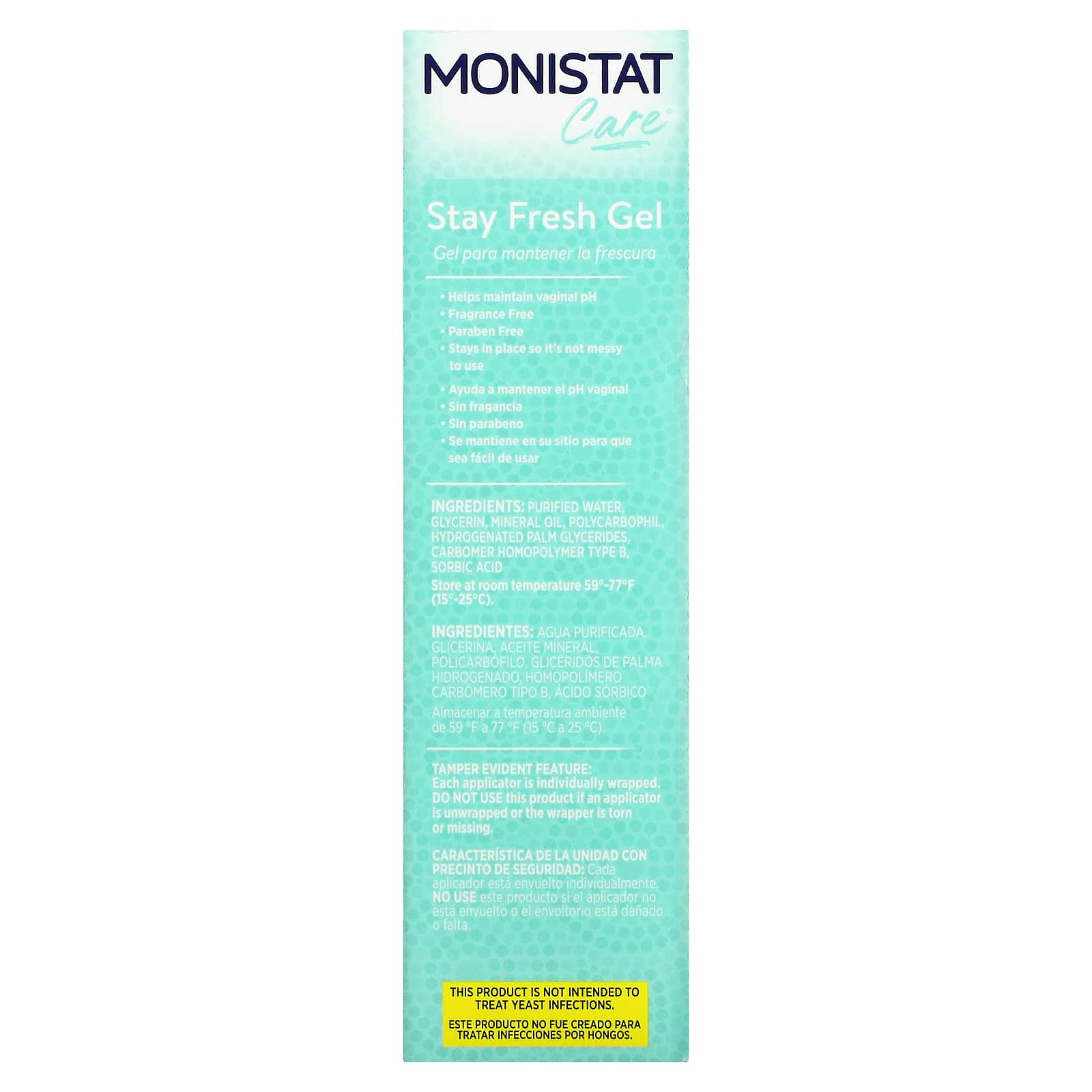 Monistat, Care, контроль запаха, гель Stay Fresh, 4 предварительно заполненных геля-аппликатора, по 2,3 г (0,08 унции)