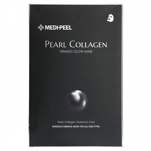 Medi-Peel, Укрепляющая и сияющая маска с жемчужным коллагеном, 10 листовых масок, 25 мл (0,84 жидк. Унции)