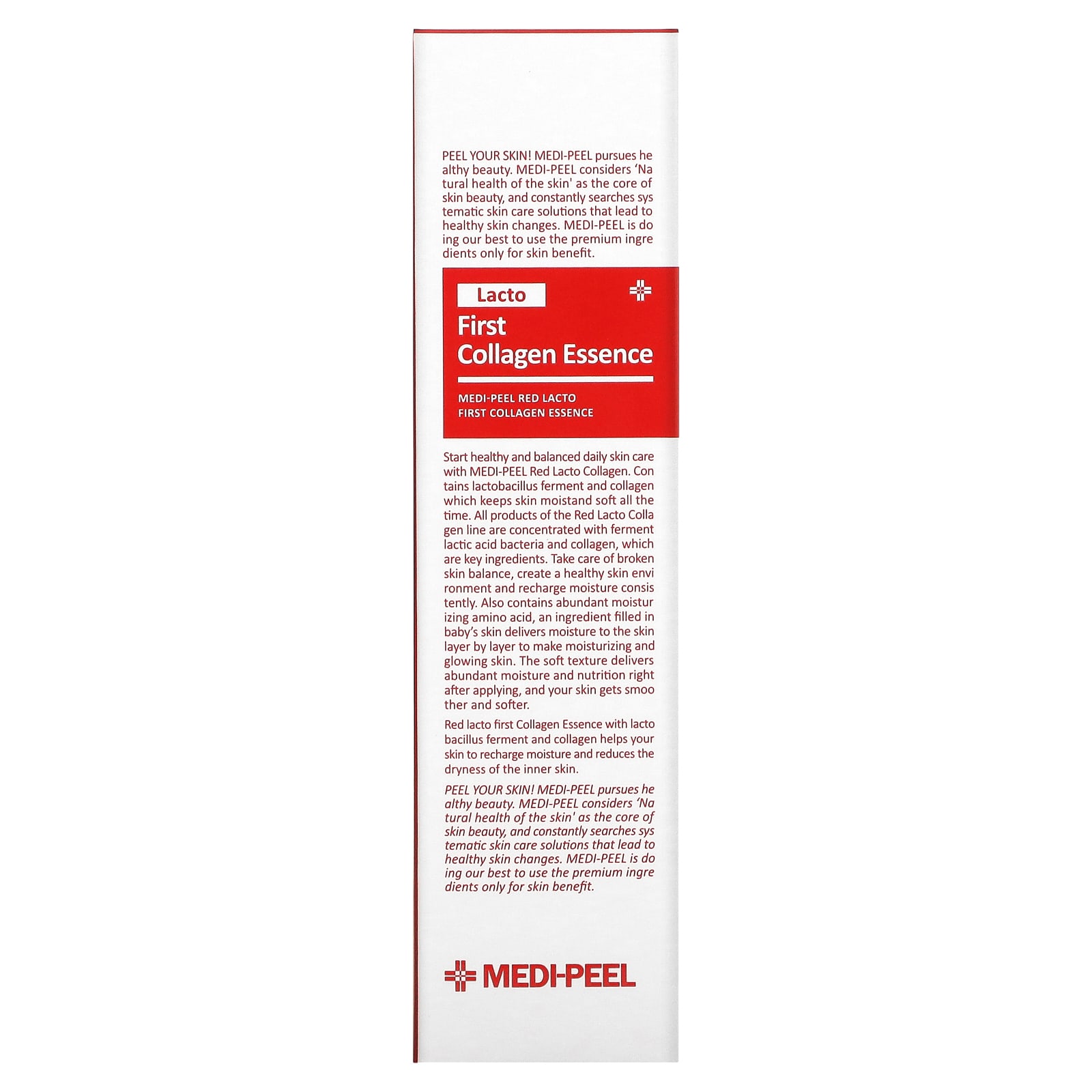 Medi-Peel, Red Lacto First Collagen Essence, 140 мл (4,73 жидк. Унции)