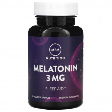 MRM Nutrition, мелатонин, 3 мг, 60 веганских капсул