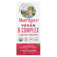 MaryRuth's, Vegan B Complex Liquid Drops, вишня, 30 мл (1 жидк. Унция)