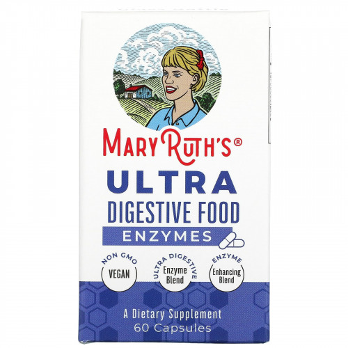 MaryRuth's, Ultra Digestive Food, ферменты, 60 капсул