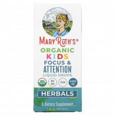 MaryRuth's, Herbals, Органические жидкие капли для детского внимания и внимания, 1 жидкая унция (30 мл)