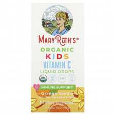 MaryRuth's, Organic, жидкие капли с витамином C для детей, для детей от 4 до 13 лет, с апельсином и ванилью, 60 мл (2 жидк. Унции)