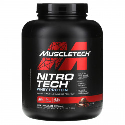 MuscleTech, NitroTech, сывороточные пептиды, вкус молочного шоколада, 1,81 кг (4 фунта)