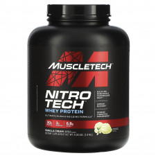 MuscleTech, Nitro Tech, сывороточный протеин, ванильный крем, 1,81 кг (4 фунта)