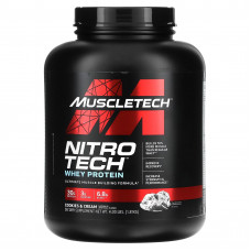 MuscleTech, Nitro Tech, сывороточный протеин, идеальная формула для наращивания мышечной массы, печенье и сливки, 1,81 кг (4 фунта)