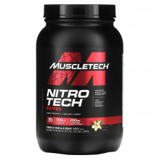 MuscleTech, Nitro Tech Ripped, постный белок для снижения веса, стручки французской ванили, 907 г (2 фунта)