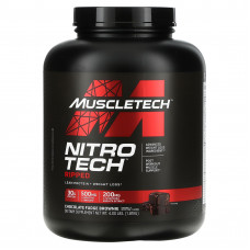 MuscleTech, Nitro Tech Ripped, чистый протеин + состав для похудения, со вкусом брауни с шоколадной помадкой, 1,81 кг (4 фунта)