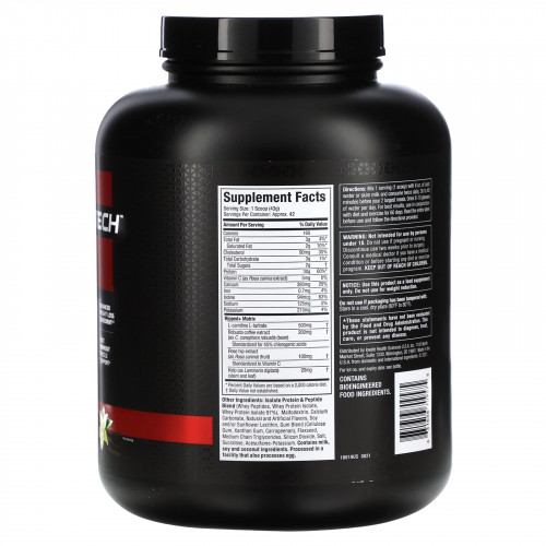 MuscleTech, Nitro Tech Ripped, чистый протеин + формула для похудения, французская ваниль, 1,81 кг (4 фунта)
