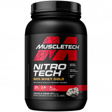 MuscleTech, Nitro Tech, 100% Whey Gold, сывороточный протеин, печенье с кремом, 1,00 кг (2,21 фунта)
